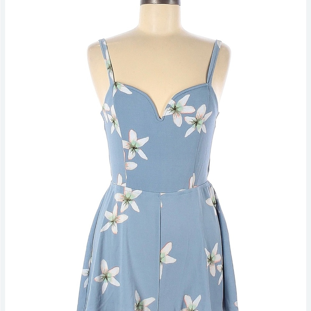 Aeropostale Strapless Blue Floral Dress